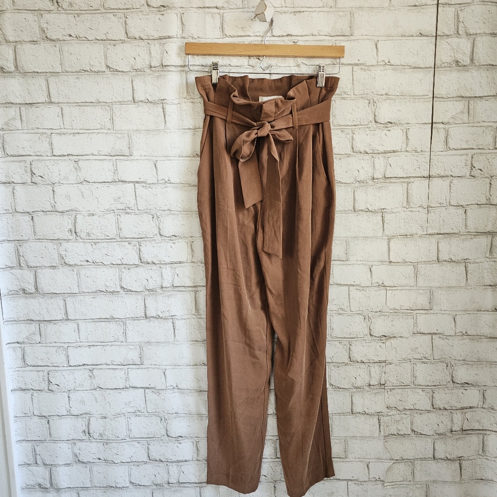 ☆ H&M Brown High-Waisted Paperbag Pants